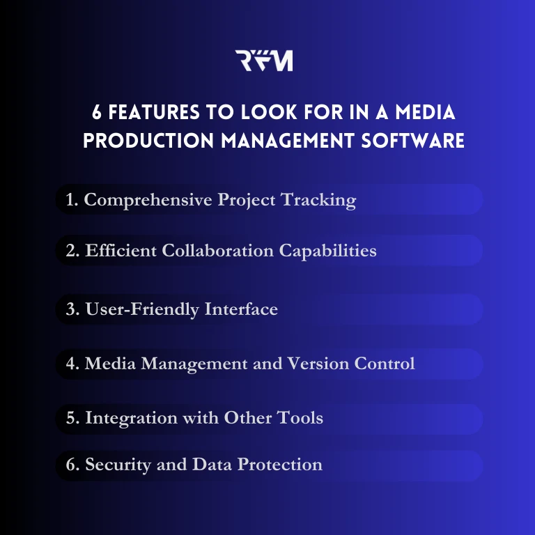features in video production management software