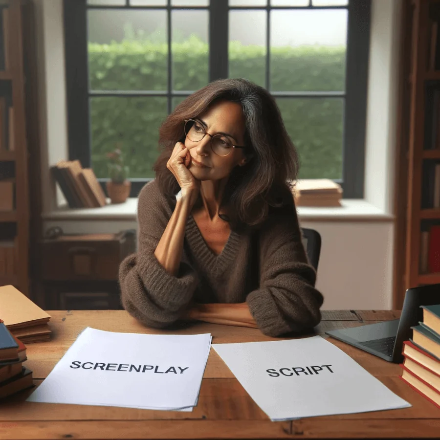 writers choosing between screenplay and script